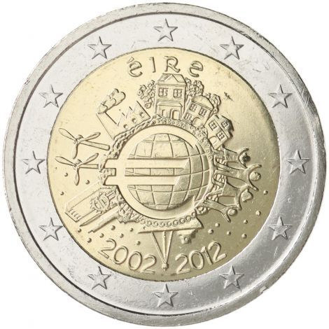 Irlanti 2012 2 € Euro 10 vuotta UNC