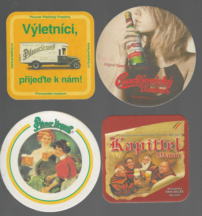 4 KPL LASINALUSIA TSEKKIOLUITA JA BELGIALAINEN OLUT ERI AIH