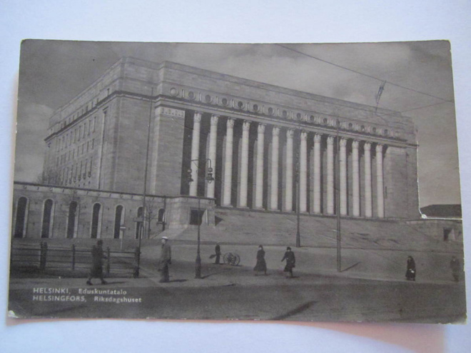 Helsinki Eduskuntalo - Riksdagshuset. Postikortti
