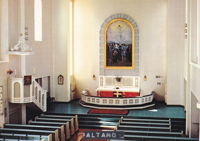 KIRKKOKORTTI - PALTAMON KIRKKO - SISÄKUVA