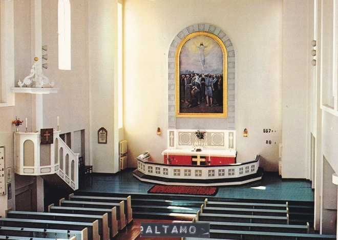 KIRKKOKORTTI - PALTAMON KIRKKO - SISÄKUVA