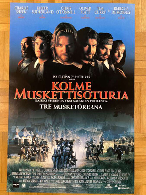 Vanha elokuvajuliste: Kolme muskettisoturia