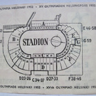 VANHA Pääsylippu Helsinki 1952 Olympia Yleisurheilu 24.7.52 - pikkukuva 2
