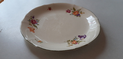 Arabia kesäkukka tarjoilu lautanen, piippuleima, halk. 25 cm