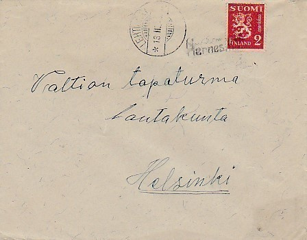 1936, Kirje Lehtimäki, rivileima Hernesmaa