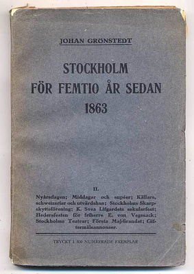 Hur man roade sig i Stockholm för femtio år sedan 1863