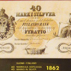 Raha kortti 40 markkaa hopeassa 1862 - pikkukuva 1