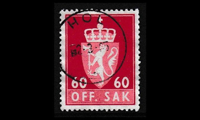 Norja 89x o Virkamerkki 60 öre x-pap (1962)