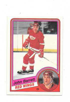 1984-85 OPC #49 John Barrett , Detroit Red Wings