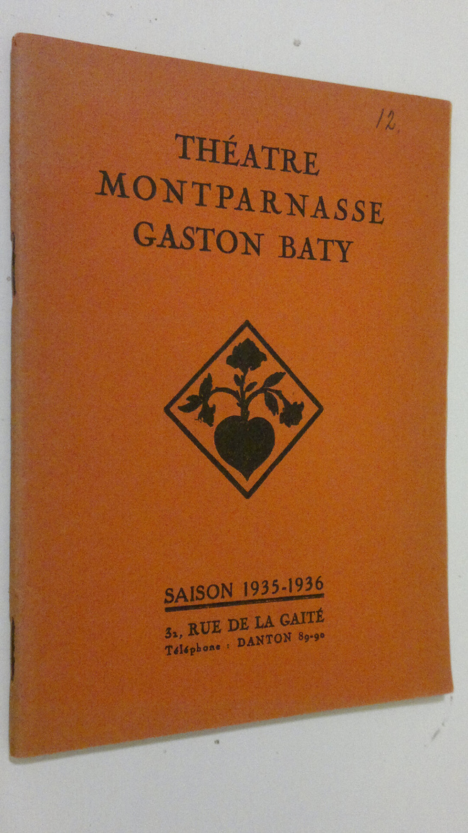 Theatre Montparnasse Gaston Baty : Saison 1935-1936
