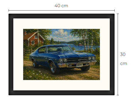 Uusi Chevrolet Chevelle SS art print 30 cm x 40 cm