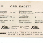 Purkkakuva Hellas n:o 101 OPEL KADETT Purukumikuva - pikkukuva 2