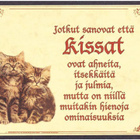 kortti ** Kissa - erilaisia seinälle tai onnitteluun - pikkukuva 1