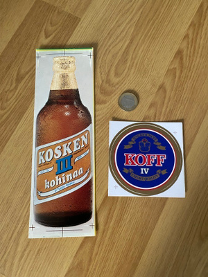 Kosken kohinaa mainos ja Koff tarra