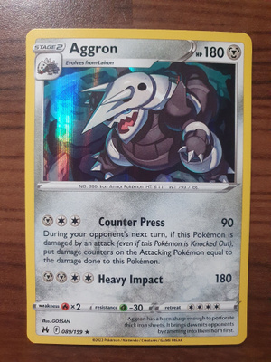 Pokemon Aggron 089/159 Holo Rare