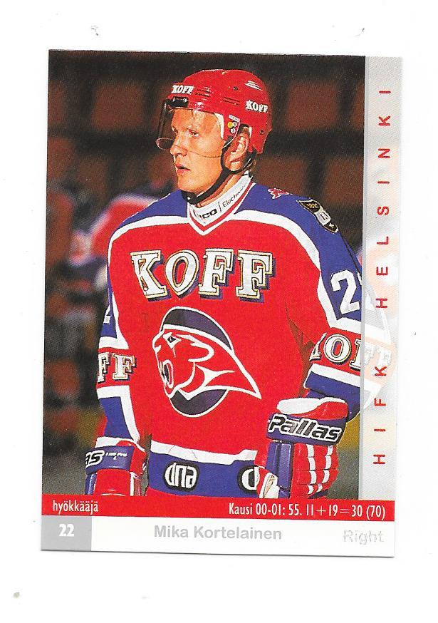 2001-02 CardSet #205 Mika Kortelainen HIFK
