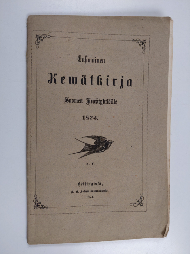 Ensimäinen kevätkirja Suomen Kevätyhtiöille
