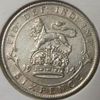 Britania. 6 pence 1914 hopea. - pikkukuva 2