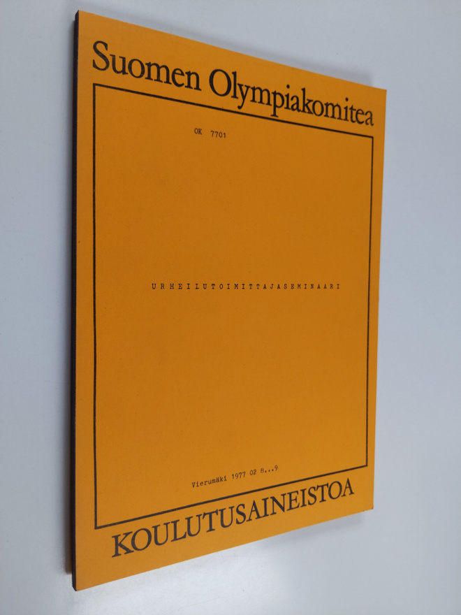 Suomen olympiakomitea OK 7701 Urheilutoimittajaseminaari ...