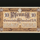 Saksa Notgeld 10 Pfennig, Hermsdorf 4.4.1919 - pikkukuva 1