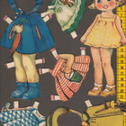 Paperinukke tyttö 1940-50-luku - pikkukuva 1
