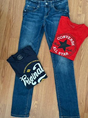 170 cm vaate setti (Benetton, converse, Jack & Jones)