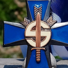 Suojeluskunta Sininen risti. Halkaisija - 41 mm. Siististi p - pikkukuva 1