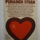Operaatio "Punainen sydän" -tarra v. 1981, siisti - pikkukuva 1
