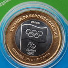 Brasilia matkalla Rioon 1 real 2014 Olympia Olympialippu - pikkukuva 2
