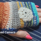 Alina´s Handmade käsin virkatut kämmekkäät moniväri - pikkukuva 3