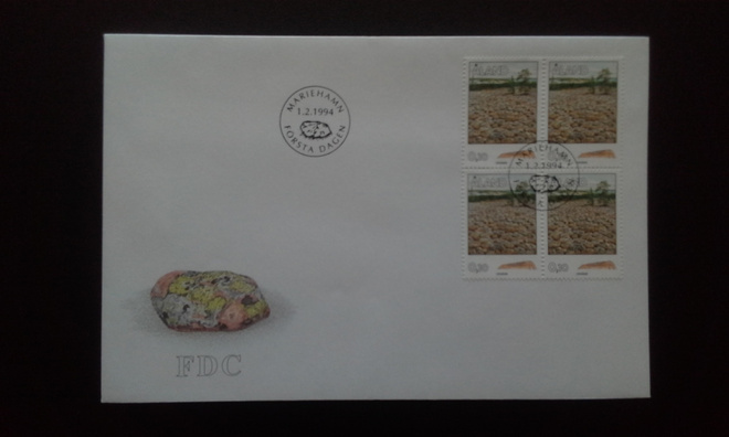 FDC Åland nelilö Yleismerkki 0,10mk 1.2.1994 LaPe 79