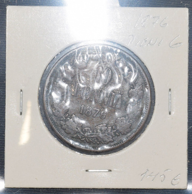 1876 10 penniä variantti "pieni 6" kl1 (= kl4)