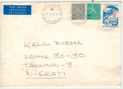 1970  lentokirje Viroon