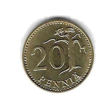 1989 20 PENNIÄ KOLIKKO KÄYTETTY