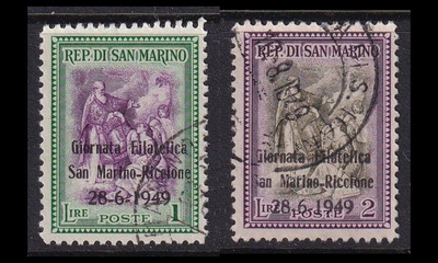 San Marino 423-4 o Postimerkkinäyttely (1949)