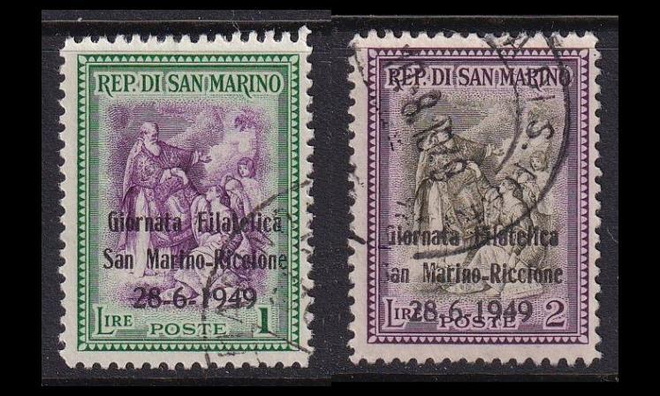 San Marino 423-4 o Postimerkkinäyttely (1949)