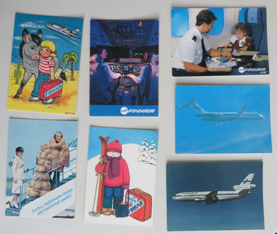 Vanhempia FINNAIR postikortteja 7 kpl