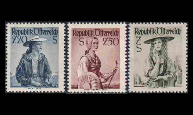 Itävalta 978-80 ** Kansanpukuja (1952)