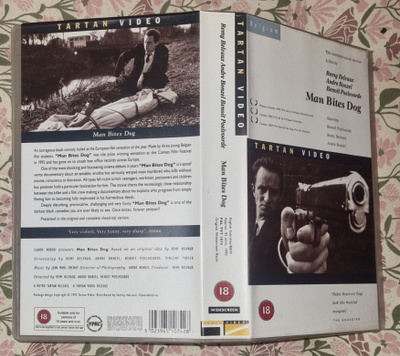 VHS Man Bites Dog , Tartan Video UK