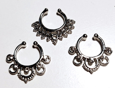 3 feikki septum-korua nenään