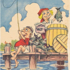 kortti **  Kalastus - erilaisia vanhoja taidekortteja - pikkukuva 3