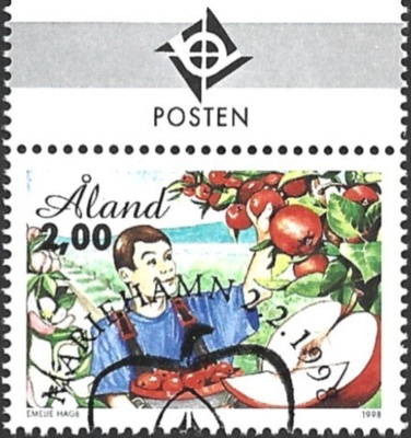 Åland 1998 Maatalous 2,00 mk välilöpari logo ** LaPe 134