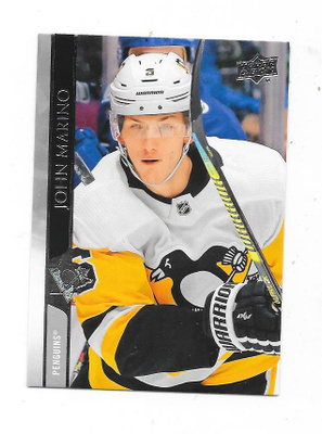2020-21 Upper Deck #143 John Marino Pittsburgh Penguins