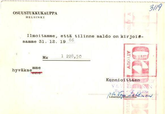 FIRMAKORTT V&V LEHTINEN HELSINKI