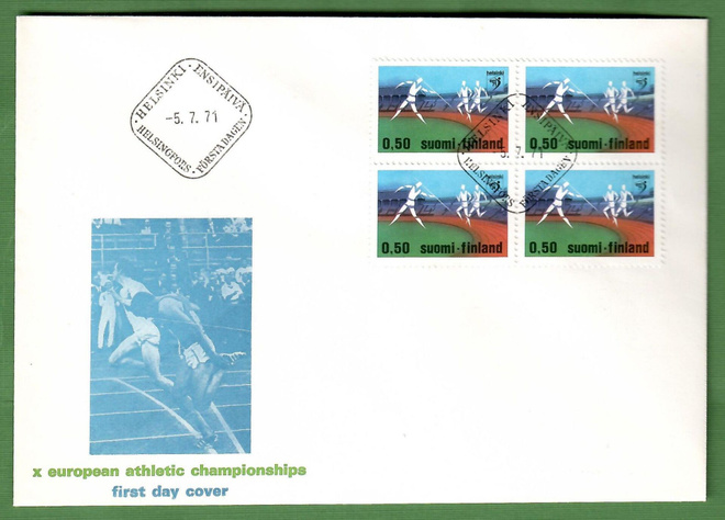 FDC-2 kpl.EM-kisat 1971/Matkailu 1968 (116)