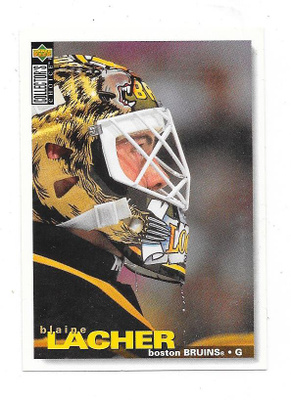 1995-96 Collectors Choice #22 Blaine Lacher Boston Bruins MV