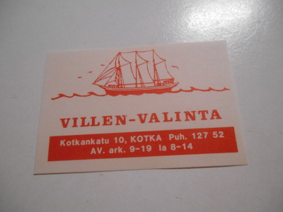 TT Etiketti Villen-Valinta Kotka