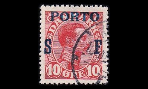 Tanska PORTO_8 o 10 öre sotilasmerkki (1921)