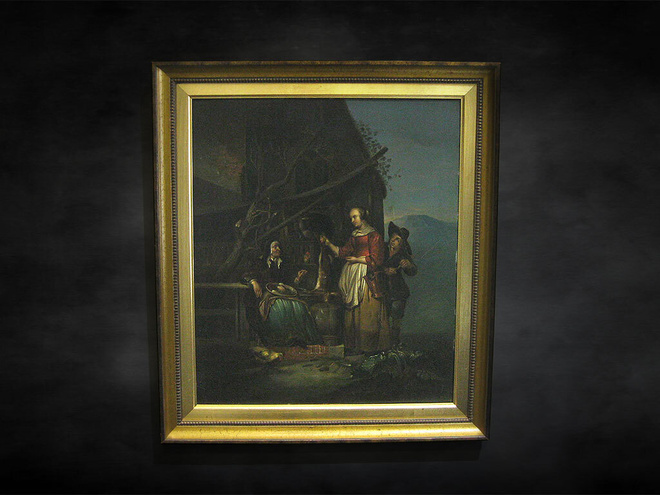 Öljymaalaus ”Markkinoilla”, 1700/1800 – luku