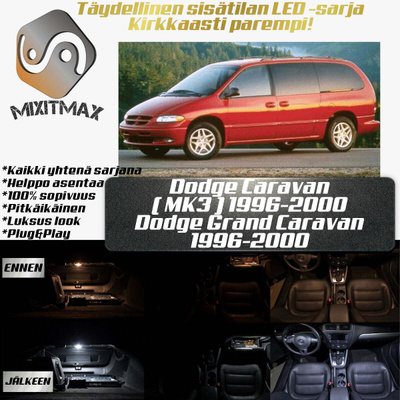 Dodge Caravan (MK3) Sisätilan LED-sarja 17-osain
